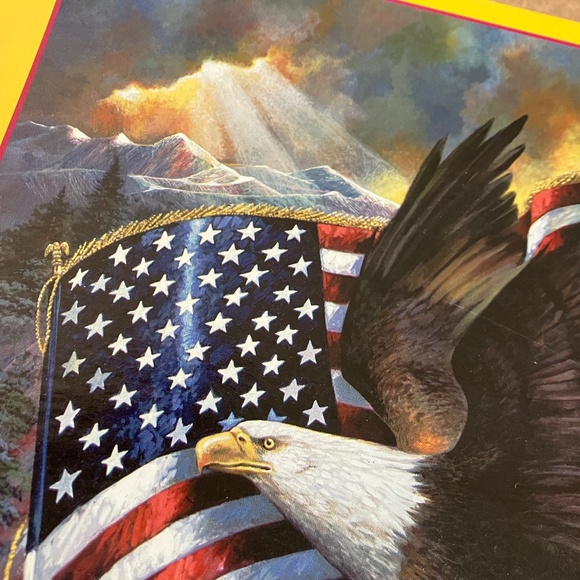 🦅🇺🇸AMERICAN EAGLE & FLAG PUZZLE  🇺🇸 500 PIECES, MADE IN USA 🇺🇸 R.MANNING - Picture 3 of 7